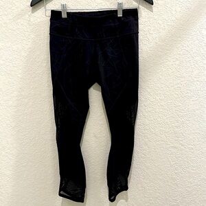 Athleta Black Mesh Leggings In Size Xs